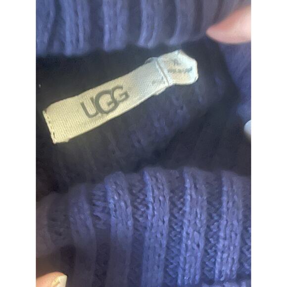 UGG Women's Raelynn 3/4-Sleeve Knit Poncho Sweater In Black Size XL - Picture 4 of 5